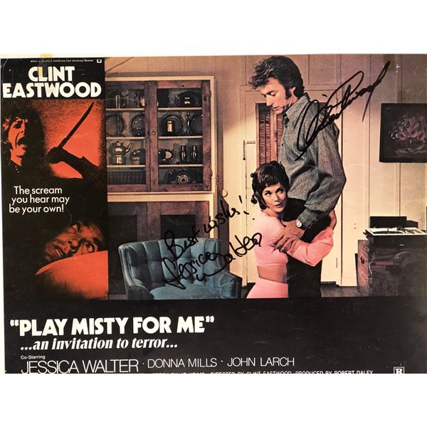 Clint Eastwood Play Misty for Me signed lobby card