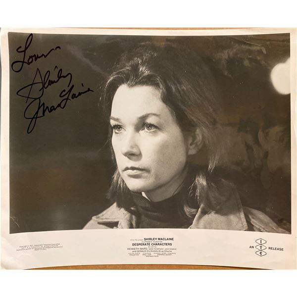 Desperate Characters Shirley MacLaine signed movie photo