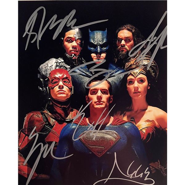 Justice League cast signed photo