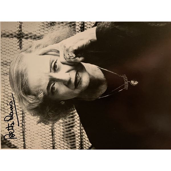 Bette Davis signed photo