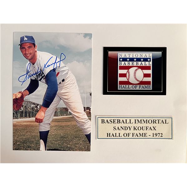 LA Dodgers Sandy Koufax signed photo