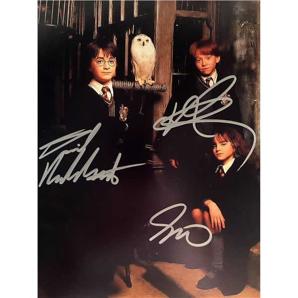 Harry Potter cast signed movie photo
