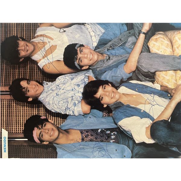 Menudo band signed magazine page