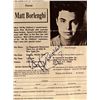Image 1 : All my Children star Matt Borlenghi autographed invitation
