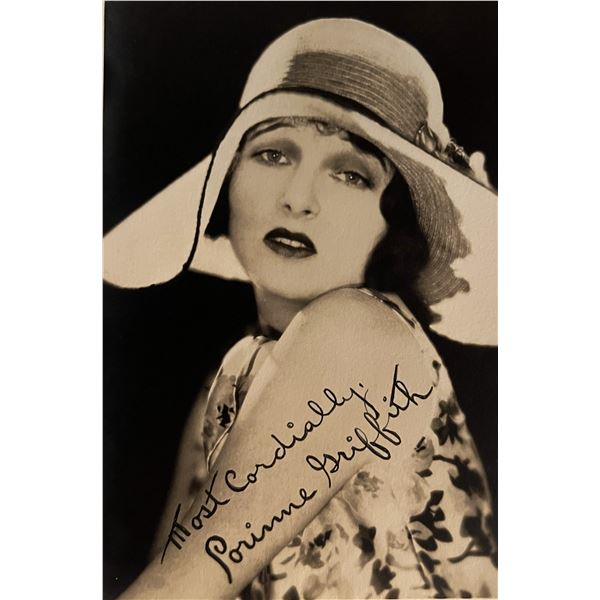 Silent film star Corinne Griffith signed photo