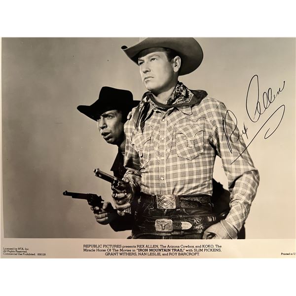 Rex Allen signed movie photo