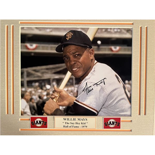 Willie Mays signed photo