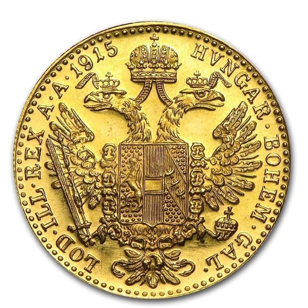 1915 Austria Gold 1 Ducat BU-Prooflike .1106 oz of Gold