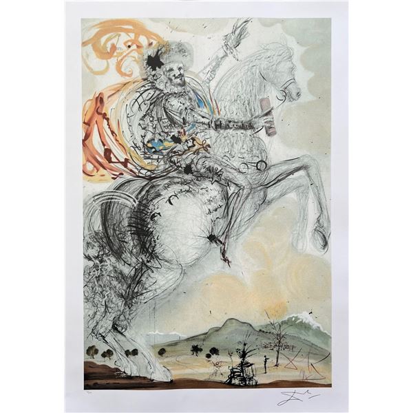 Salvador Dali DON QUIXOTE Limited Edition Plate Signed Lithograph 33″ x 22″.