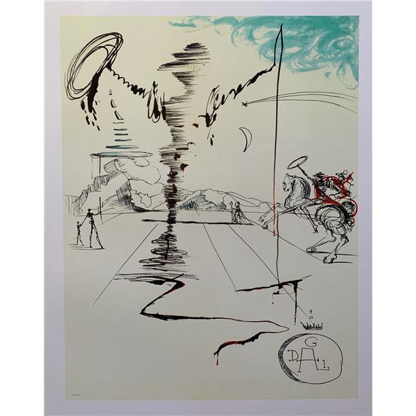 Salvador Dali DON QUIXOTE CHEVALIER "SPINNING MAN" Limited Edition Lithograph