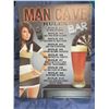 Image 1 : Tin Sign "Man Cave Rules"  16" x 12"