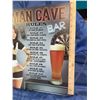 Image 2 : Tin Sign "Man Cave Rules"  16" x 12"