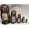 Image 1 : Matryoshka Nesting Dolls - Owls FIVE NESTING DOLLS
