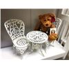 Image 3 : Cast Iron Doll Furniture , Bistro Set and Bench