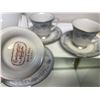 Image 2 : TWO Tea Pots with Tea Cups, one tea pot is missing lid