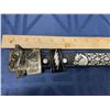 Image 1 : Leather Belt with Horse and Saddle Belt Buckle