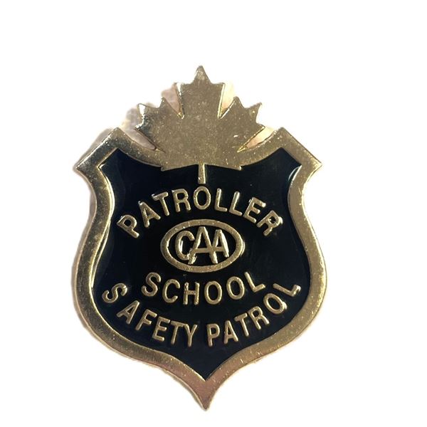 CAA metal School Safety Patrol badge