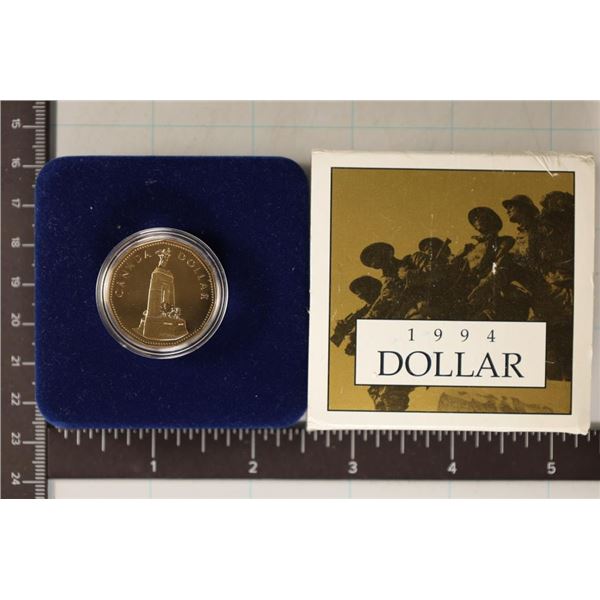 1994 CANADA PROOF REMEMBERANCE DOLLAR WITH