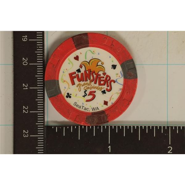 $5 FUNSTERS GRAND CASINOS SEA TAC, WA
