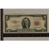 Image 1 : 1953-A STAR NOTE US $2 RED SEAL BILL OVERALL