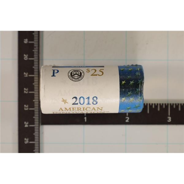 2018-P SOLID DATE $25 ROLL OF AMERICAN INNOVATION