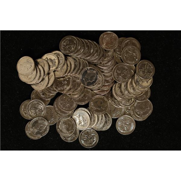 100 AUSTRALIAN 1990'S BRILLIANT UNC 5 CENT COINS