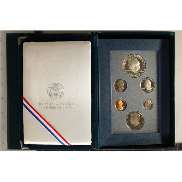 1990 US PRESTIGE PROOF SET IN ORIGINAL MINT BOX &