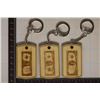 Image 1 : 3 NICE WOODEN ENGRAVED KEYCHAINS WITH A US $1,