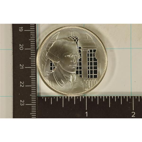 33 GRAMS STERLING SILVER ROUND "JOHN HANCOCK"