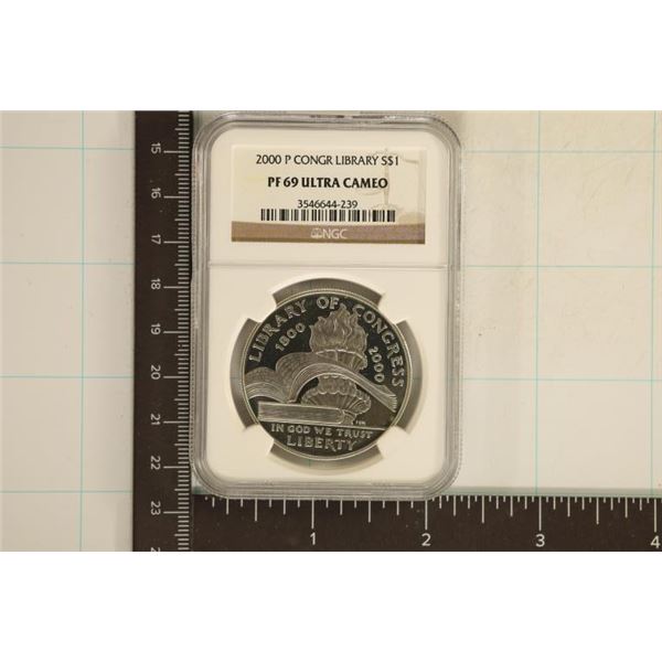 2000-P US CONGRESS LIBERTY SILVER DOLLAR NGC