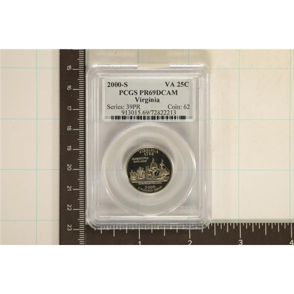 2000-S VIRGINIA QUARTER PCGS PR69 DCAM