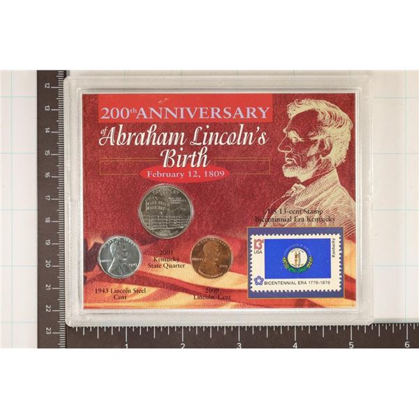 200TH ANNIVERSARY OF ABRAHAM LINCOLNS BIRTH 3 COIN