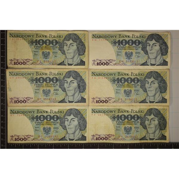 6-1982 BANK OF POLAND 1000 ZLOTYCH BILLS