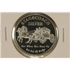 Image 1 : 1 TROY OZ .999 FINE SILVER PF ROUND, STAGECOACH
