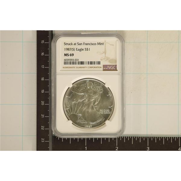 1987 (S) 1 OZ. SILVER AMERICAN SILVER EAGLE NGC MS