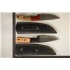Image 2 : TWO DAMASCUS STEEL FIXED BLADE KNIVES WITH SHEATHS