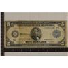 Image 1 : 1914 US $5 FEDERAL RESERVE NOTE BLUE SEAL WITH