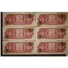Image 2 : 6-1959 AU-CU MEXICO 1 PESO BILLS: 5 CONSECUTIVE