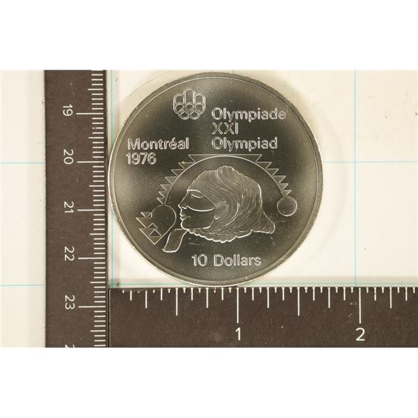 1975 CANADA UNC SILVER MONTREAL OLYMPIC $10 COIN