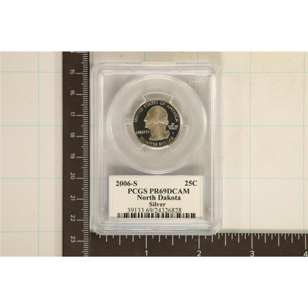2006-S SILVER NORTH DAKOTA QUARTER PCGS PR69 DCAM
