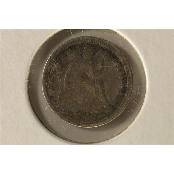 1853 US SILVER SEATED LIBERTY HALF DIME