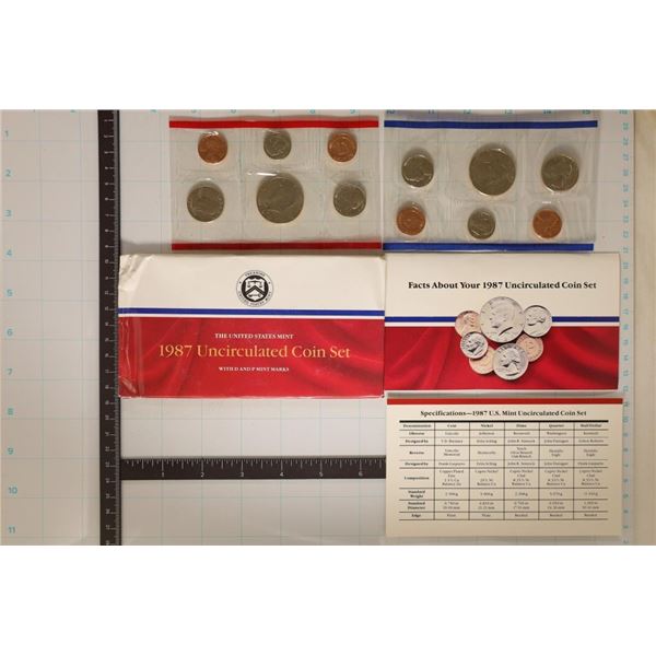 1987 US MINT SET (UNC) P/D (WITH ENVELOPE) WITH