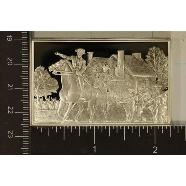 58.6 GRAMS STERLING SILVER INGOT, THE BICENTENNIAL