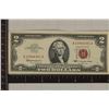 Image 1 : CRISP AU 1963 US RED SEAL $2 BILL, CLEAN WHITE