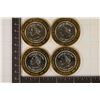 Image 2 : 4-CASINO $10 SILVER TOKENS ALL UNC: SET OF FOUR