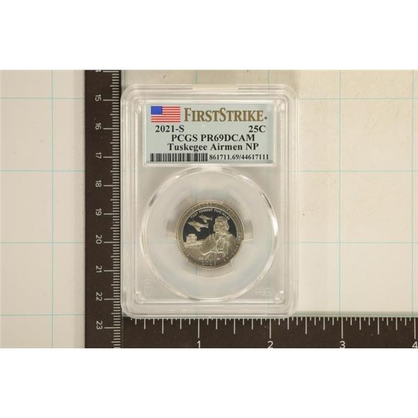 2021-S TUSKEGEE AIRMEN N.P. QUARTER PCGS PR69