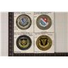 Image 1 : 4-US MILITARY METAL US CHALLENGE COINS: