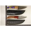 Image 1 : TWO DAMASCUS STEEL FIXED BLADE KNIVES WITH SHEATHS