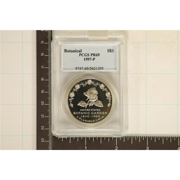 1997-S BOTANICAL US SILVER DOLLAR PCGS PR69