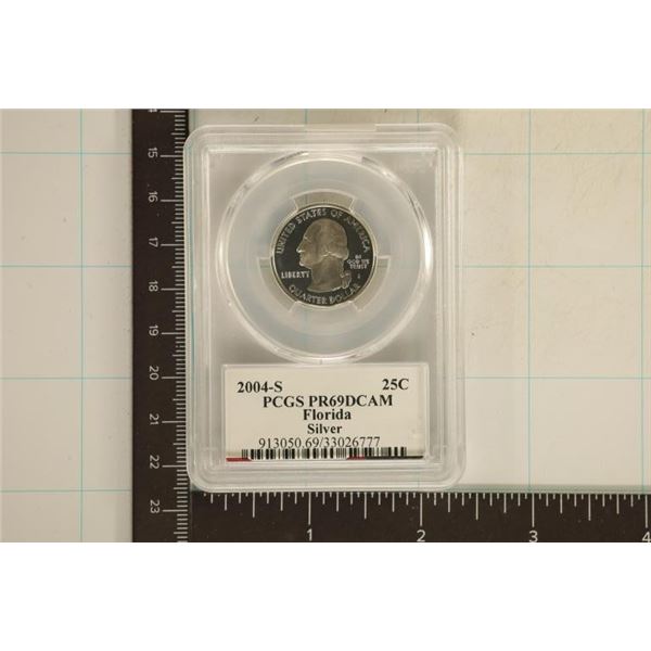 2004-S SILVER FLORIDA QUARTER PCGS PR69 DCAM